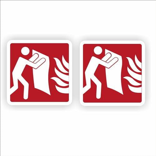 JERMA Allerhandestickers Löschdecke Symbol Aufkleber Set 2 Stück