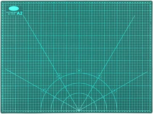 Qatalitic Flexible Schneidematte, A2-Größe (58,4 x 43,2 cm), selbstheilende rotierende Schneidematte/Bastelbrett, 5-lagig, doppelseitig mit markiertem Muster und Rastern zum Nähen, Quilten, Basteln