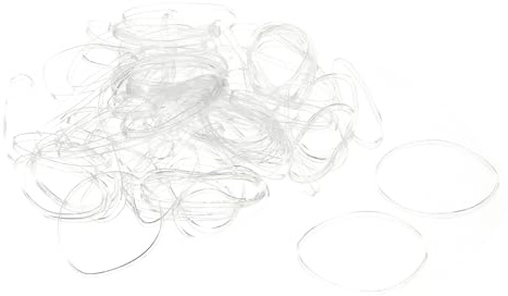 sourcing map Gummibänder, dehnbar, transparent, 25 mm x 1 mm, Haargummis für Zuhause, Büro, 1000 Stück