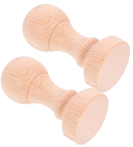 HOODANCOS Holzstempel 2 Stück Handliche Holzsiegel Für Kreative Lehrer Zum Korrigieren Und Basteln Mit Selbstgemacht