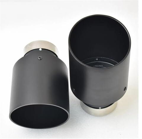 Auspuff Endrohr 1 Stück Auto Auto Teile Geändert Spitze Schwanz Zubehör Aluminium Legierung Matt Schwarz Edelstahl Auspuff E46 F30 Xf Endrohr(73MM IN- 105MM OUT)