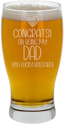 Always Looking Good Congrats on Being My Dad Gifts for Dad Engraved Beer Glass Personalised Birthday Gifts for Men Dad Gifts Gifts Ideas Pint Glass Dad Gifts for Him Funny Presents for Men