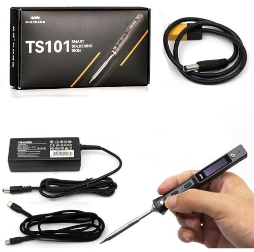 TS101 Lötkolben Schweißgerät I Tips Tragbar Digit DC5525 USB-C 90W Temperatur Einstellbar 50-400℃ Original Digital OLED Programmierbar