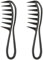 Neoreser 2 Stück Lockenkamm Strähnenkamm, Wide Tooth Comb, Antistatisch Kamm für für Home Salon Friseurkamm, für Verschiedenen Arten Von Haaren Haarkamm(Schwarz)