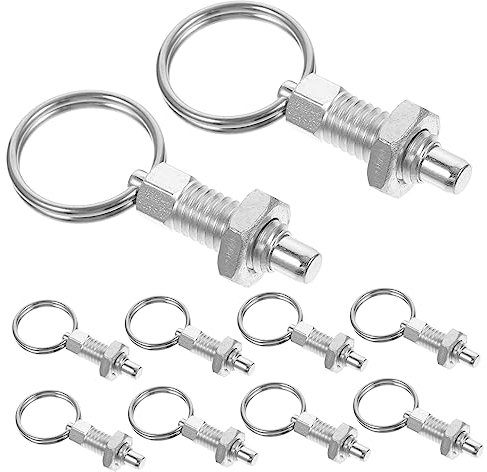 Yardwe 10St Rastbolzen mit Federrastung Pflanzenklammern Steuermembranstifte Camping-Heringe gewächshaus zubehör gewächshaus-zubehör Federstößel aus Stahl Positionierungsstift Silver