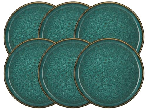 BITZ Frühstücksteller matt Green/Shiny Green 21 cm Set6