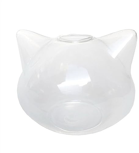 CJHFR472SG Terrarium Aquarium Kleine Katze Kopf Form Kleine Aquarium Tank Klar Glas Verdickt Desktop Aquarium Kleine Einfache Ökologische Tank Insekten Schildkröten(Klein)