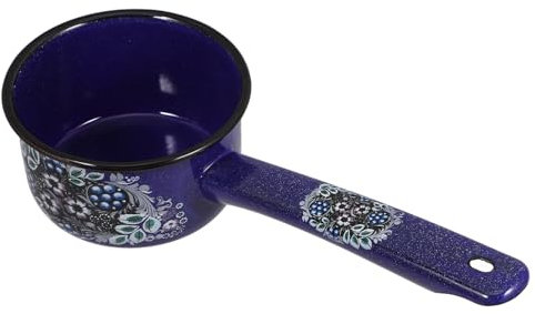 TIDTALEO Casserole Émail Vintage Avec Manche Louche à Eau Myrtille Pour Cuisson Et Jardinage