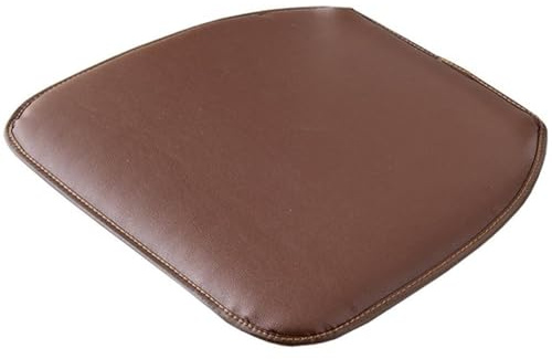 Braun,Set of 2,17 Zoll Stuhlkissen mit Krawatten für Esstühle, Leder u Stuhlkissen haltbarer weicher Sitzkissen, Nicht rutsches Essküchenstuhlpolster