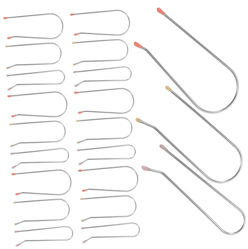 WOFASHPURET 24pcs Hot Curler Securing Clips Hair Roller Replacement Pins 1.9cm 2.54cm 3.2cm for Electric Heated Rollers Styling Tools