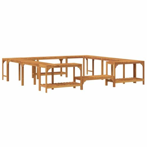 SKM Enclos Carré de Bain à Remous Extérieur Marron 250 x 250 cm,Maison & Jardin,Piscine & Spa,Accessoires pour piscines & spas,Marron,56KG,3334765