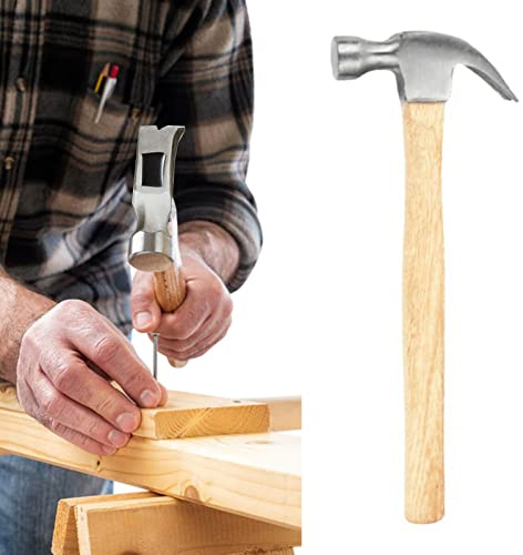 Marhynchus Marteau à Griffes à Manche en Bois avec Longue Durée de Service, Outil Portable Léger pour le Bricolage et la Menuiserie