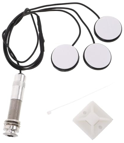 LIFKOME Pastilla Piezoeléctrica para Guitarra Acústica Pickup Transducer con Pads Transductor de Instrumento para Ukelele Mandolina Instrumentos de Cuerda Concierto