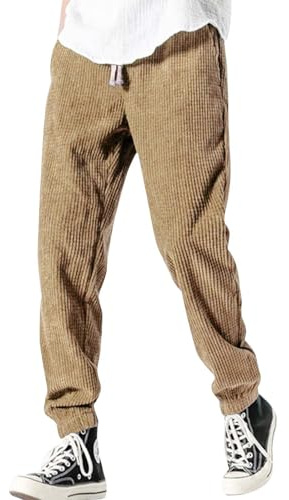 Bastwahl Kirakuco Pantalon Japonais Homme - Pantalon Sarouel Japonais d'hiver en Velours CôTelé Pantalon De Jogging DéContracté Hip-Hop Rue pour Homme 2026