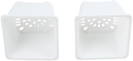 BEAZOOM Paquete de 20 macetas cuadradas de plástico de 8 cm, contenedores apilables con agujeros de drenaje para hierbas, suculentas, balcón, jardín, negro y negro
