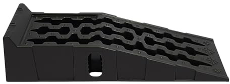 2 rampas de acceso con tope de paso, rampas de plástico antideslizante de hasta 7,25 toneladas, plataforma elevadora para coches, SUV, camiones, 90 x 28 x 22 cm, carga pesada para cambiar el aceite y
