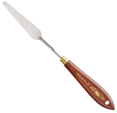 Winsor & Newton 7003152 Malmesser für Acrylfarben & Ölfarben mit elastischer Klinge und ergonomischen Naturholzgriff in Profiqualität - Nr. 27