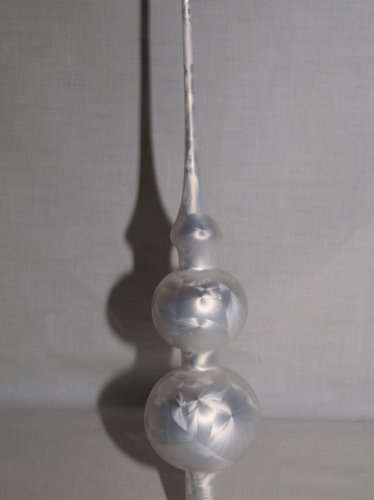 Jingle Bells Lauscha Christbaumspitze weiß Uni