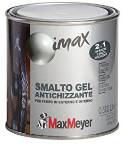 MaxMeyer Smalto ferro antiruggine a Solvente Antichizzante GRIGIO GHISA 0,5 L