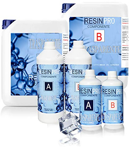 800 gr Resina epoxi transparente no tóxica para Obras de arte, Joyería, Artesanía y Bricolaje