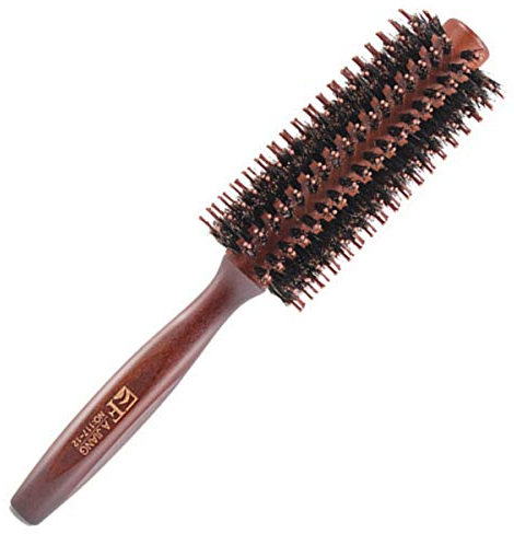 Wooden Round Hair Brush Natural Boar Bristle Hairbrush Anti Static Hairbrush for Hair Styling, Drying, Curling, Adding Hair Volume and Shine