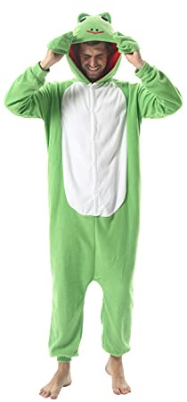 SimZoo Adulte Animal Onesie Pyjama, Hommes Et Femmes Grenouille Costume VêTements De Nuit, One-Piece Unisex Homewear Small