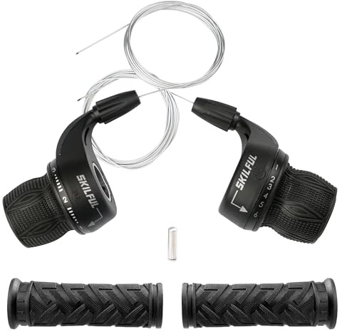 MEGHNA 18 Speed Fahrrad Schalthebel 3x6 Revoshifter Set Drehgriff-Schalter Twist-Schalthebel für Rennrad/Mountainbike/Citybike/Faltrad