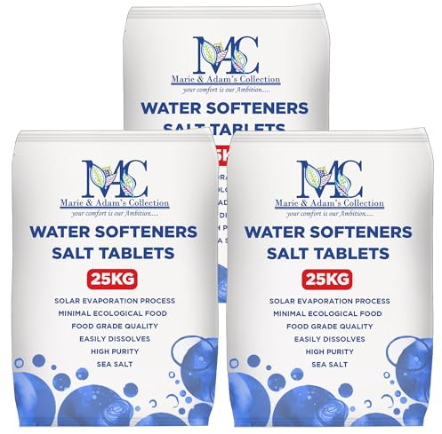 MAC Marie & Adam's Collection 25 Kg Salt Tablets | Water Softener | Food Grade | Compatible to All Water Softener Machines 100% Genuine British Salt Tablet, 3 Bags
