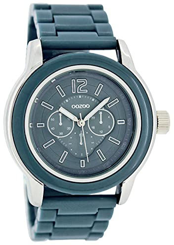 Oozoo Damenuhr mit Kunststoffband 43 MM Blaugrau/Blaugrau C4942