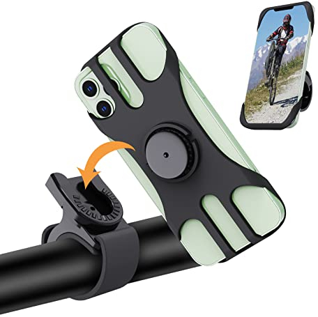 Handyhalterung Fahrrad, Abnehmbar 360° Drehbare Handyhalterung Motorrad, Universal Handy Halterung Fahrradlenker für Allen Smartphone, Handyhalter Fahrrad für E Scooter Rennrad MTB Roller