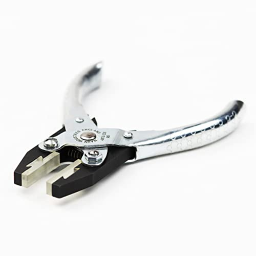 Maun 4873-125 Pince parallèle à bec plat avec mâchoires en plastique souple 125 mm Argent