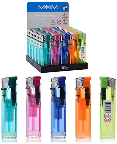 Mechero electrónico Desechable - Juego de 50 Mecheros de Colores - Encendedor Electrónico Desechable Pack 50 Encendedores - Mechero Barato - Encendedores Baratos