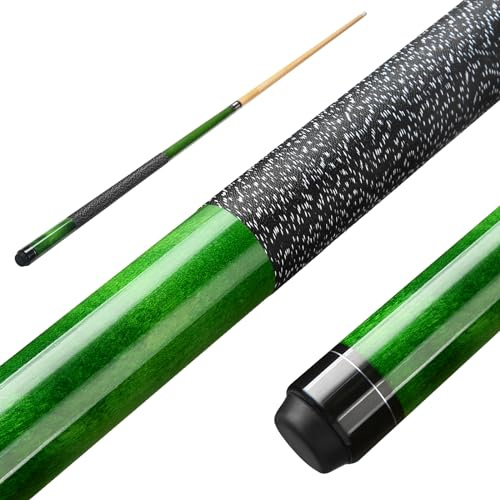 ASMPCUE Pool Queue, 58 Zoll Billard Queue Kanadischer Ahornholz Pool Cue 13mm Spitzen für Professionelle Billardspieler, 1/2 Maple Queue Sticks für Billard Tisch Sport
