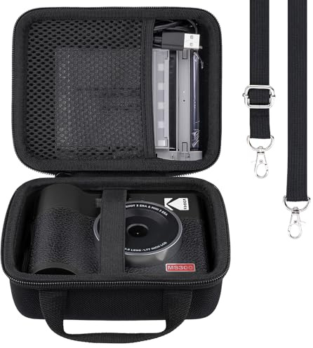 Khanka Hard Case for Kodak Mini Shot 3 ERA Instant Camera,Photo Printer | Compatible with Kodak Mini Shot 3 ERA Instant Camera,Photo Printer;EVA shell,Velvet Interior,Black Zipper,Case Only
