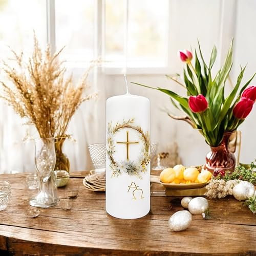 FRITZ COX Osterkerze 'Frühlingskranz', A&O, 15x6cm