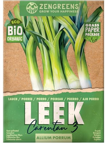 ZenGreens® - Bio Lauch Samen - Lauchsamen - Gemüsesamen für den einfachen Anbau im Garten, Balkon oder Hochbeet - Gemüse Saatgut - Porree - Carentan 3