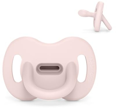 Suavinex Silikon-Schnuller, 0/6 Monate & Neugeborene, Physiologische Sx Pro-Sauger, Weich & Flexibel, Ideal zum Schlafen, Respektiert die Mundentwicklung, Colour Essence, Rosewater