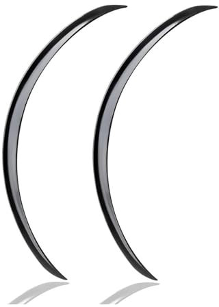 Paraspruzzi Universali Auto Camion Carrozzeria Svasati Passaruota Gomma Sopracciglio Labbro Striscia Antigraffio Parafanghi Protezione Adesivo 2 Pezzi Parafanghi Protezione(Black,73cm)