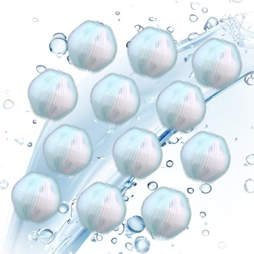 BOXOB 12pcs Pet Hair Remover Balls for Laundry, Soft Washing Machine Lint Catcher Balls for Dog & Cat Hair, Reusable Laundry Lint Remover for Clothes