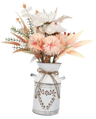 TOPBATHY Decorative Metal Heart-shaped Flower Vase for Bouquets Rustic Floral Arrangement Pot for Weddings Festivals and Home Decor