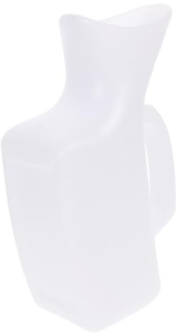 NIYANGLE Orinatoio da Donna in Plastica Bianco, Capacità 1000ml, Coperchio Ermetico, Portatile e Riutilizzabile, per Campeggio e Casa