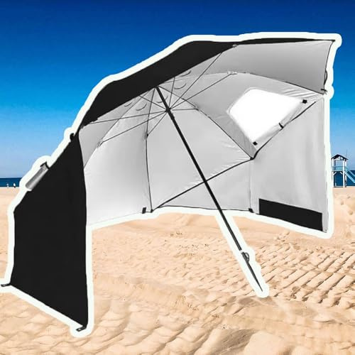 Sombrilla portátil para tienda de campaña de playa, protección UV UPF 50+, instalación instantánea, toldo de pesca, resistente al viento, para camping, césped, deportes, color rojo