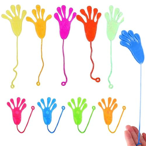 30 Klatschhand Kinder Mitgebsel Gastgeschenke, Glibberhand als Party Mitbringsel für Jungen und Mädchen, Klatschen spiel, Kindergeburtstag Geschenke, Zufällige Farben