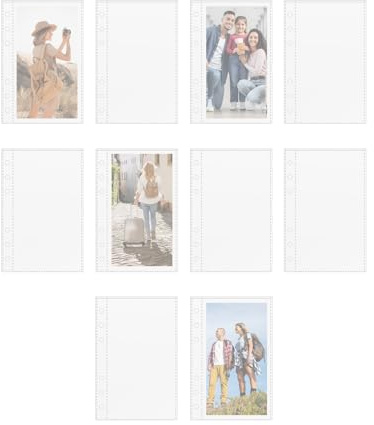 Klarsichthüllen A6 Prospekthüllen Business 10 Stück Klebebildchen Organisierer Seiten Einlageblätter | Wiederbefüllbare Schutzumschläge Für Geld Organizer Fotos Postkarten Sticker