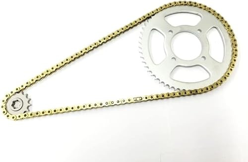 Chain and Sprocket Set Compatible with Honda CBF 125 2009-2014 models HEAVY DUTY GOLD