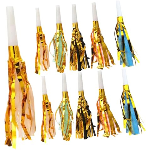 Vaguelly 30 Piezas de Matracas y Silbatos Flecos en Colores, para Fiestas Infantiles y Cumpleaños, Generadores de Ruido para Ambiente Festivo Alegre