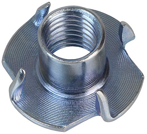 ALPIDEX 100 Einschlagmuttern M10 galvanisch verzinkt 13 mm - Holzmutter mit 4 Einschlagspitzen für stabile Verbindungen Klettergriffe Kletterwände Befestigungen