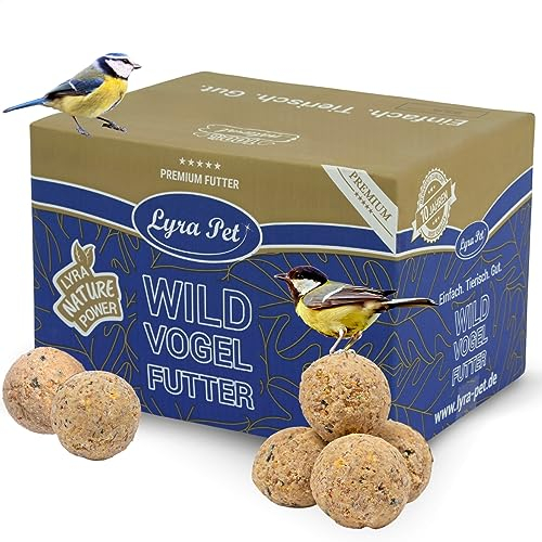 Lyra Pet® | 200 Ganzjahresknödel ohne Netz à 90 g = 18 kg | Energiespender für Körnerfresser | Abwechslungsreiches Wildvogelfutter | Meisenknödel Sommer & Winter | Energie für Wildvögel