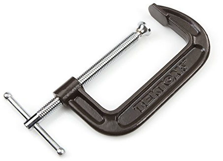 TEKTON 4022 5-Inch Malleable Iron C-Clamp, 5-Inch Jaw Opening, 2-3/8-Inch Throat Depth