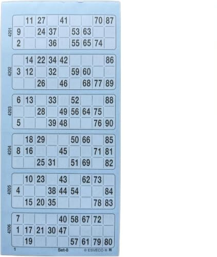 Unbekannt Bingoticket-Block 600 Tickets System 15 aus 90